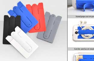 Silicone Phone Wallet with Stand