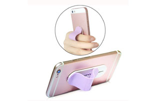 Mobile Phone sliding finger holder and stand